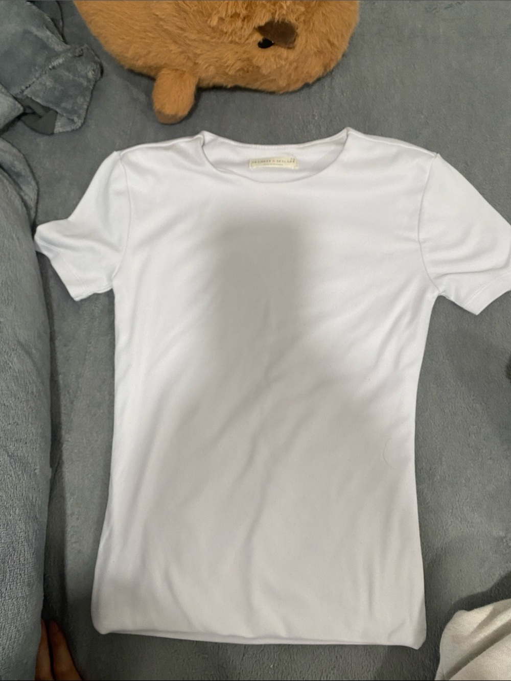 Classic Women's White Crewneck Short Sleeve Top